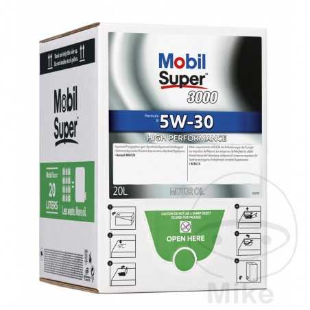 MOBIL synthetic motor oil for car with tap SUPER 3000 5W30 20L SUPER 3000 5W30 20L 558.47.14