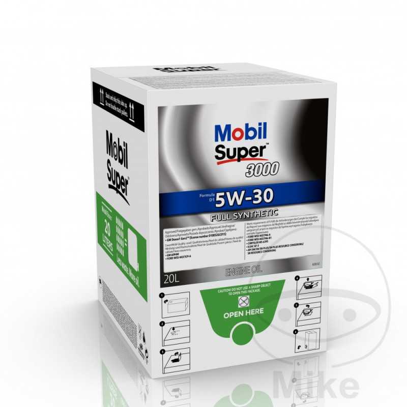 MOBIL synthetic motor oil for car with tap SUPER 3000 FORMULA D1 5W-30 20L SUPER 3000 FORMULA D1 5W-30 20L 558.47.17