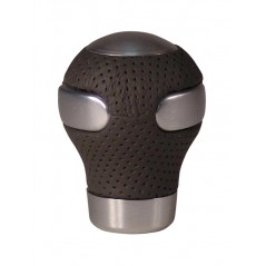 Aluminium/leather gear lever knob