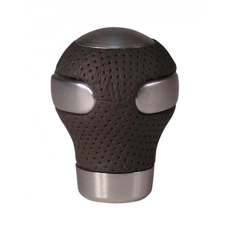 Aluminium/leather gear lever knob