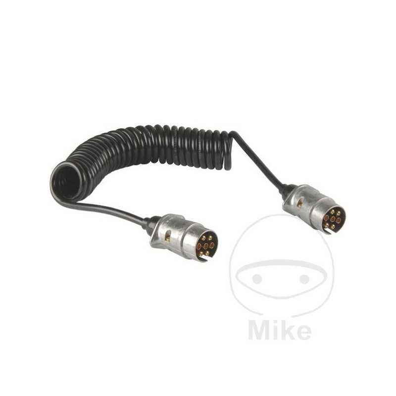 Trailer connection cable 2 plugs 7 poles 12V
 4 M 146.74.71