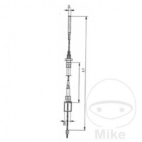 KNOTT Brake cable 680/890 338.32.54