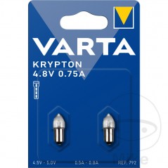 VARTA Blister 2 lámparas bombilla 792 - 4.8 V 
0.75 A 156.00.27
