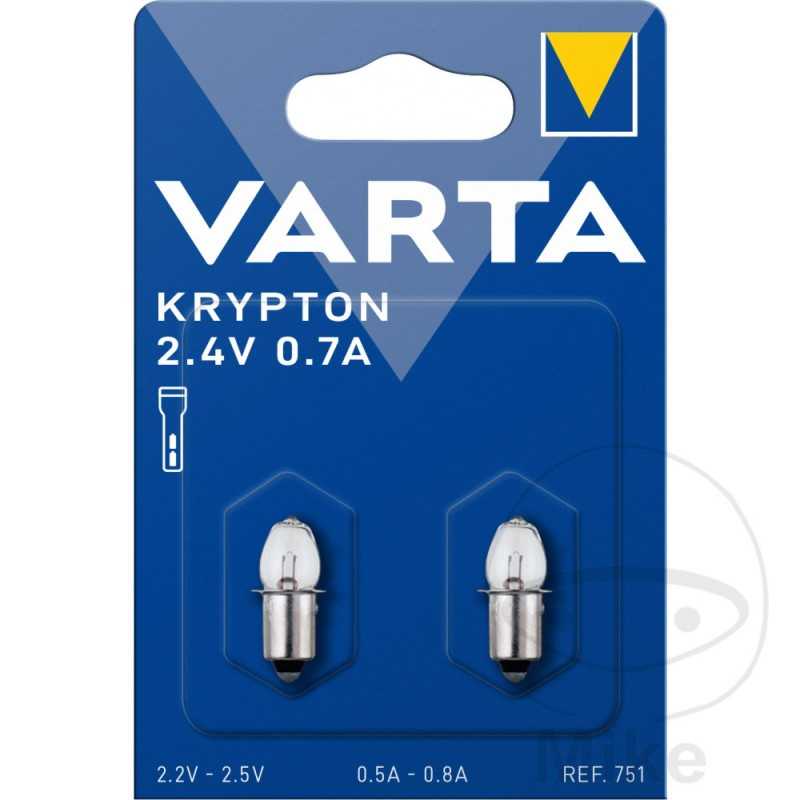 VARTA Blister 2 lámparas bombilla 751 - 2.4 V 0.7 A 156.20.81