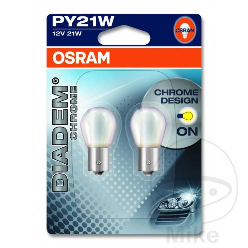 OSRAM Blister 2 bulb lamps 12V 21W BAU15S DIADEM CHROME 159.00.00