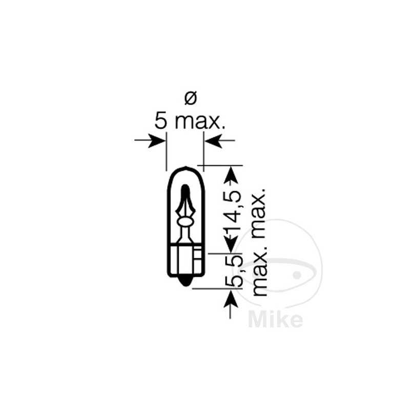 OSRAM Bombilla base de vidrio 24V 1.2W W2X4.6D ORIGINAL 159.00.17