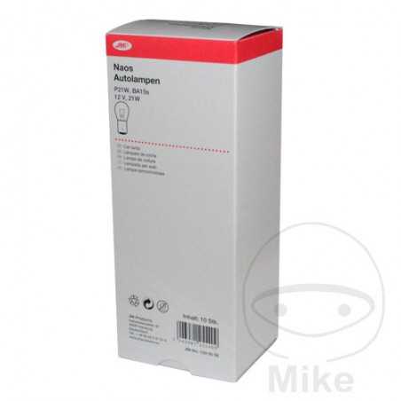 JMP Box of 10 flashing bulb lamps 12V 21W BA15S NAOS 159.00.96