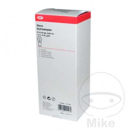 JMP Caja 10 lámparas bombilla 12V 21W BAU15S PY21W NAOS 159.01.12