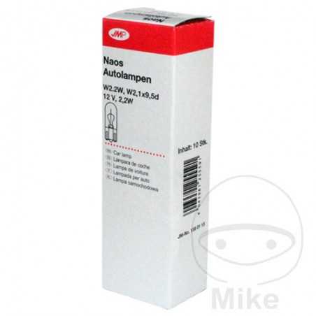 JMP Caja 10 lámparas bombilla 12V 2W W2.1X9.5D
NAOS 159.01.15