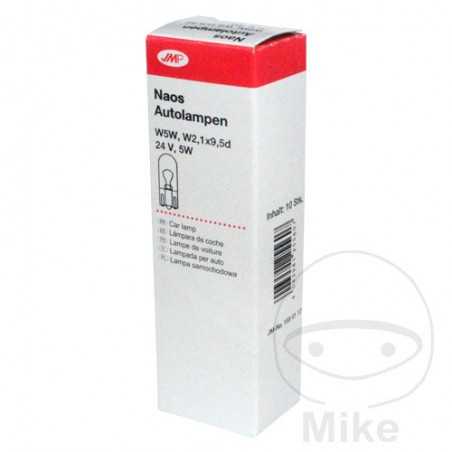 JMP Box of 10 bulb lamps 24V 5W W2.1X9.5D T NAOS 159.01.17