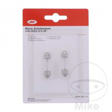 JMP Blister 2 bulb lamps for car 12V 5W SV8.5-8 
C5W NAOS 159.01.30
