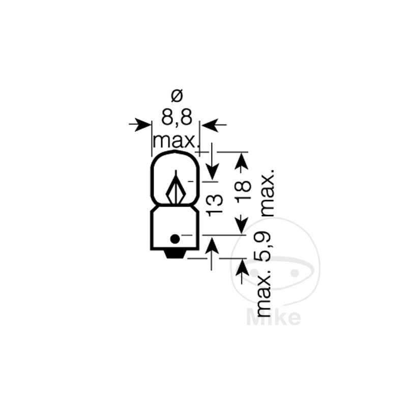 OSRAM LÁMPARA BOMBILLA 12V 3W BA9S 159.01.99