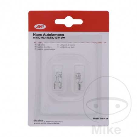 JMP Blister 2 bulb lamps 12V 3W W2.1X9.5D NAOS 159.01.35
