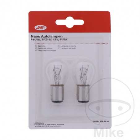 JMP Blister 2 bulb lamps for car 12V 21/4W BAZ15D NAOS 159.01.39