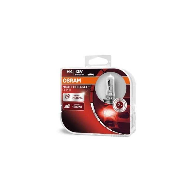 OSRAM Blister 2 bulb lamps for car H4 12V 60/55W NIGHT BREAKER SILVER 159.01.82
