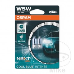 OSRAM Blister 2 lámparas bombilla para coche 12V 5W 2.1X9.5D COOL BLUE INTENSE NG 159.02.52