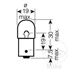 JMP LÁMPARA BOMBILLA 12V 10W BA15S 159.03.06