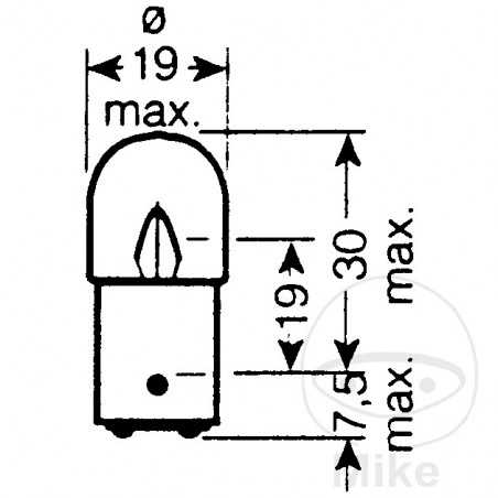 OSRAM LAMP, LIGHT BULB 24V 5W BA15D ORIGINAL 159.03.55
