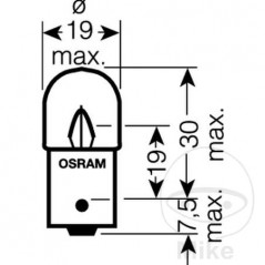 OSRAM LAMP, LIGHT BULB 24V 5W BA15S ORIGINAL 159.03.63