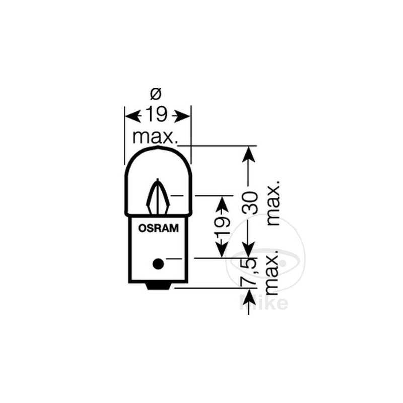 OSRAM LAMP, LIGHT BULB 24V 5W BA15S ORIGINAL 159.03.63