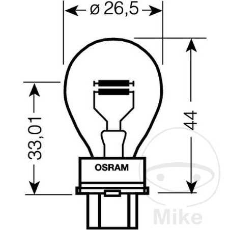 OSRAM Bombilla base plástica 12V 27/7W W2.5X16Q ORIGINAL 159.06.78