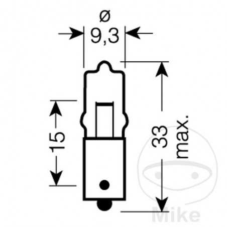 OSRAM LAMP, LIGHT BULB 12V 5W BA9S 
MINIWATT 159.15.44