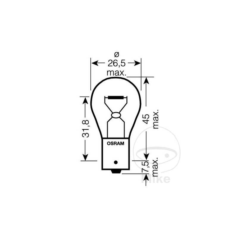 OSRAM LÁMPARA BOMBILLA 24V 21W BA15S P21W ORIGINAL 159.10.56