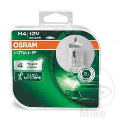 OSRAM Blister 2 lámparas bombilla para coche H4 12V 55/60W ULTRA LIFE 159.15.02
