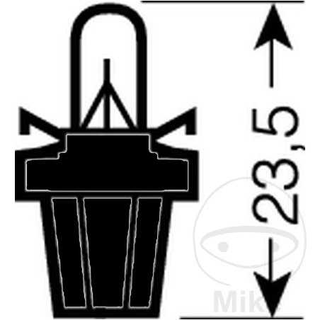 OSRAM plastic base bulb 12V 1.2W B8.5D 2721MF ORIGINAL 159.15.10