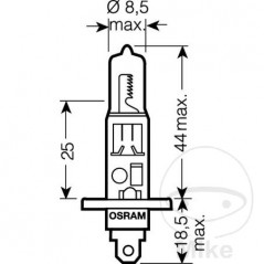 OSRAM Blister 2 bulb lamps for car H1 12V 55W DUOBOX 
ULTRA LIFE 159.16.27