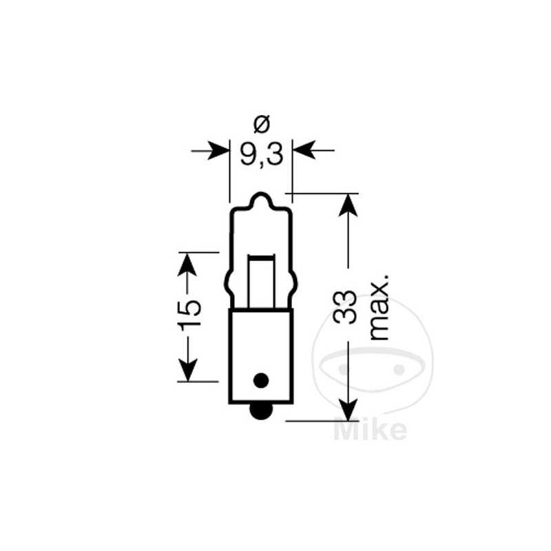 OSRAM LAMP, LIGHT BULB 12V 10W BA9S 
MINIWATT 159.16.35