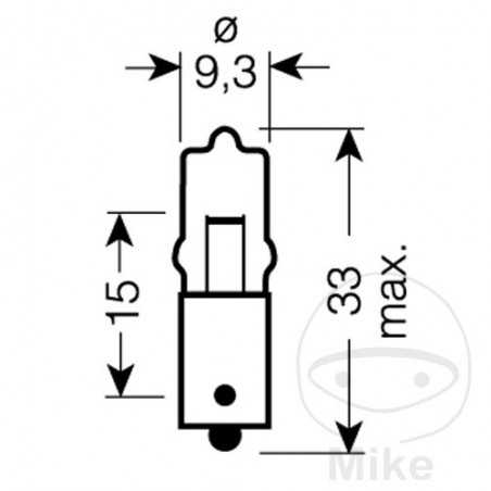 OSRAM LÁMPARA BOMBILLA 12V 10W BA9S 
MINIWATT 159.16.35