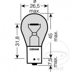 OSRAM LÁMPARA BOMBILLA 12V 21W BAU15S 159.16.43
