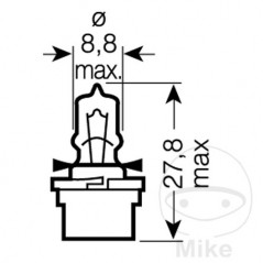 OSRAM plastic base bulb 12V 3W B10D 159.20.54