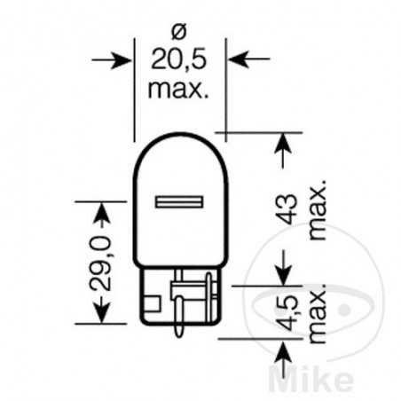 OSRAM glass base bulb 12V 21W W3X16D ORIGINAL 159.24.27