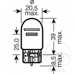 OSRAM glass base bulb 12V 21/5W W3X16Q ORIGINAL 159.24.35