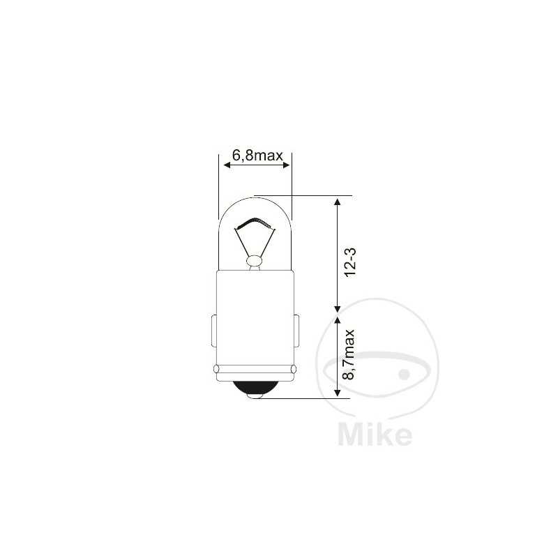 JMP Box of 10 bulb lamps 6V 0.6W 
BA7S 705.01.84