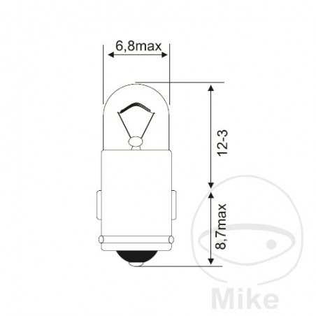 JMP Caja 10 lámparas bombilla 6V 0.6W
BA7S 705.01.84