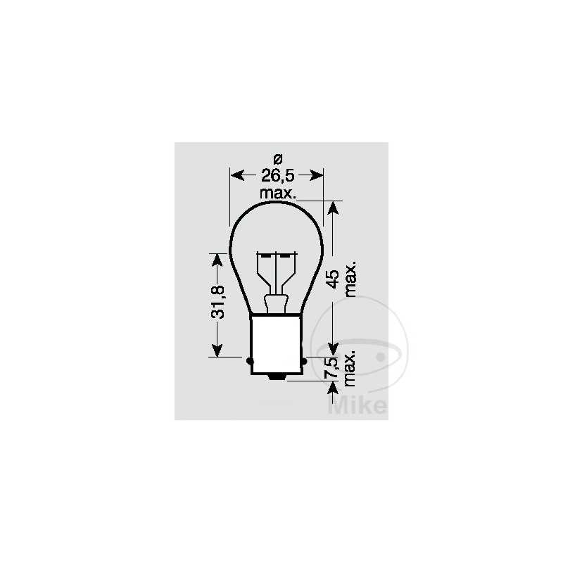 JMP LAMP, LIGHT BULB 6V 21W 
BA15S 705.08.57