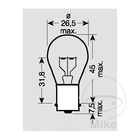 JMP LÁMPARA BOMBILLA 6V 21W 
BA15S 705.08.57