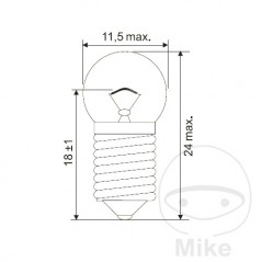 JMP LAMP, LIGHT BULB 6V 0.6W 
E10 705.08.62