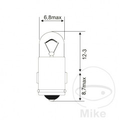 JMP LAMP, LIGHT BULB 6V 1.2W 
BA7S 705.08.64