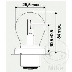 JMP LAMP, LIGHT BULB 6V 15W 
P26S 705.04.40