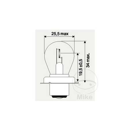 JMP LAMP, LIGHT BULB 6V 15W
P26S 705.04.40