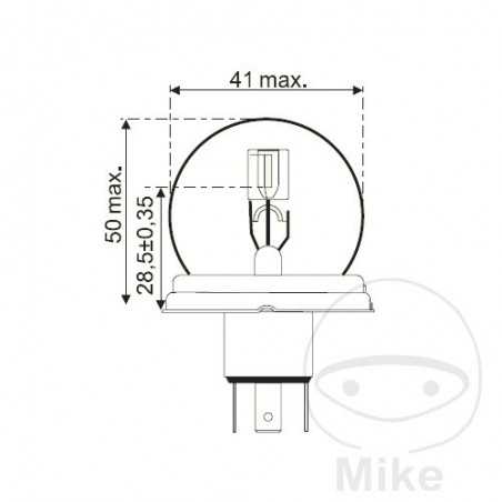 JMP LAMP, LIGHT BULB 6V 45/40W
P45T 705.04.77