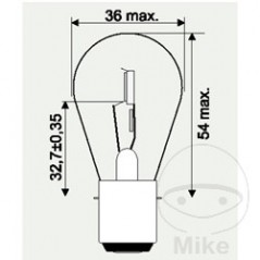 JMP LAMP, LIGHT BULB 12V 25/25W 
BA20D 705.04.80