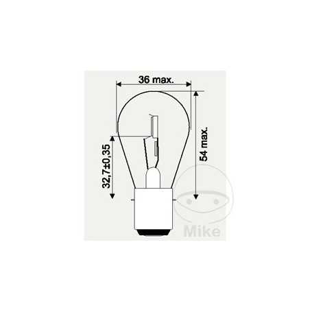 JMP LAMP, LIGHT BULB 12V 25/25W
BA20D 705.04.80