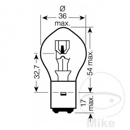 JMP LAMP, LIGHT BULB 12V 35/35W
BA20D 705.04.81