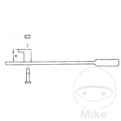 PEITZ Trailer handbrake lever 21 MM L 450 338.62.01