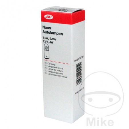 JMP Caja 10 lámparas bombilla 12V 4W BA9S T4W NAOS 159.01.01